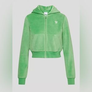 Small TNa Green Velour Tracksuit from Aritizia